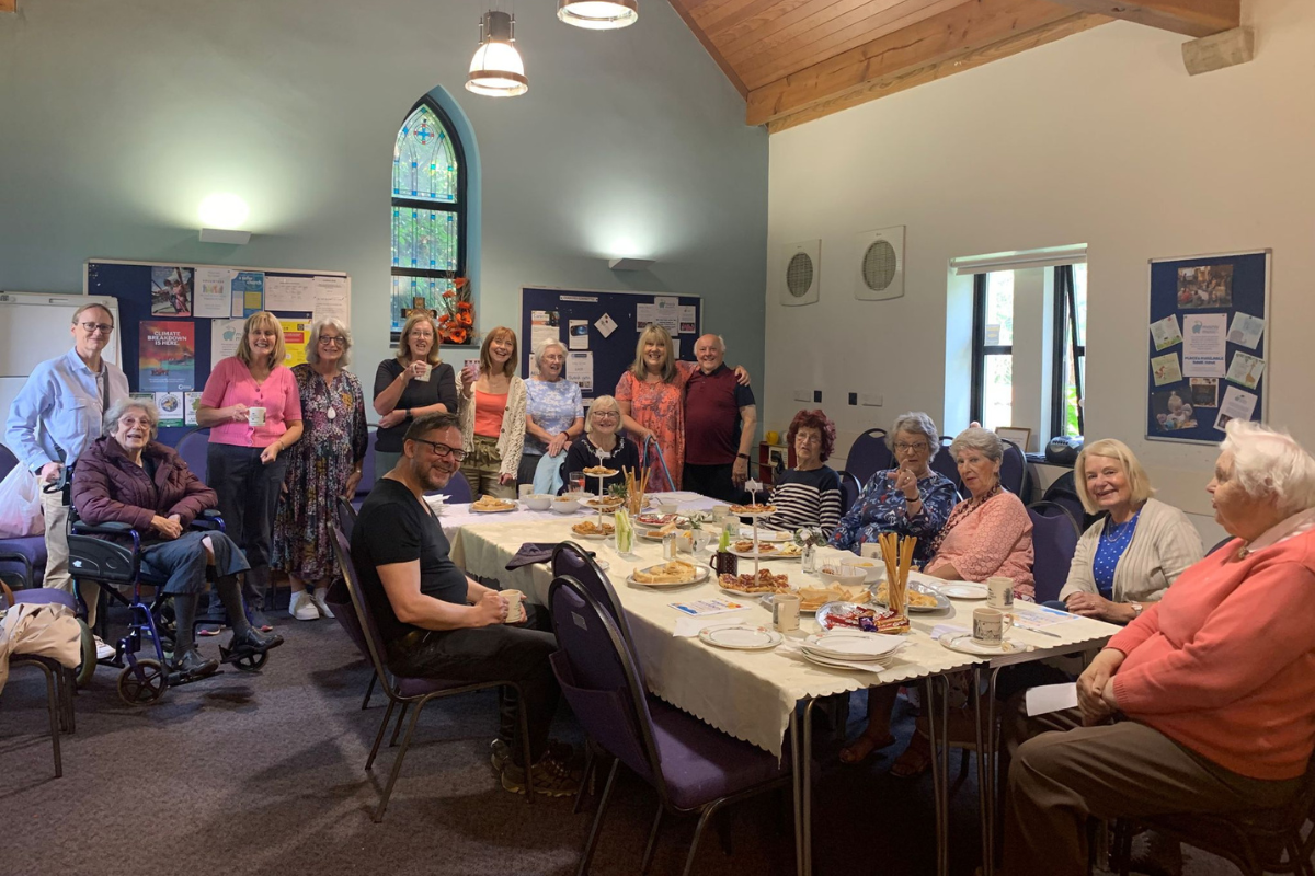 Visitors and helpers at our Friendship Cafe