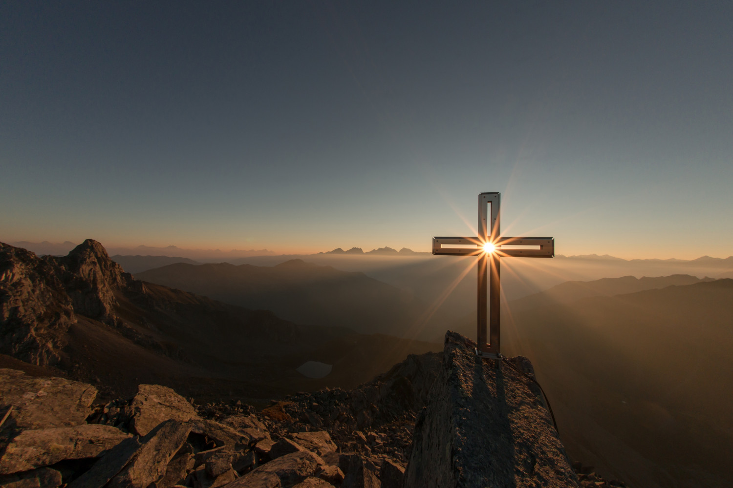 Cross on a hillside