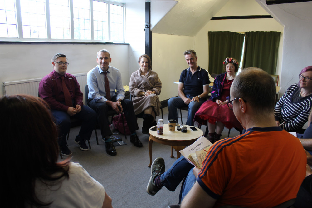 A Word cast members including Christopher Eccleston, Pooky Quesnel and writer Peter Bowker